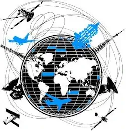 Graphic aircraft and radar stations across the globe